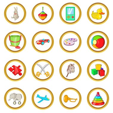 Oyuncaklar vektör set, karikatür tarzı