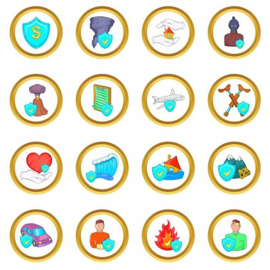 Sigorta vektör set, karikatür tarzı