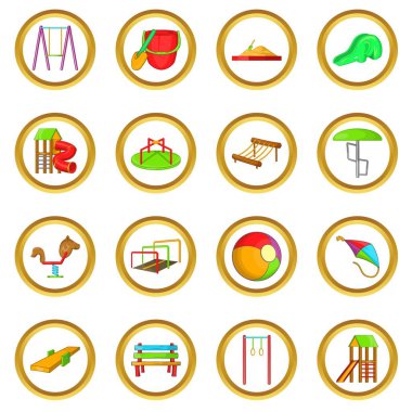 Bahçesi vektör set, karikatür tarzı