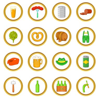 Octoberfest vektör set, karikatür tarzı