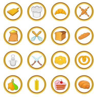 Fırın vektör set, karikatür tarzı