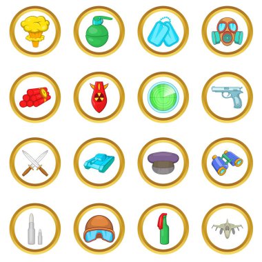 Savaş vektör set, karikatür tarzı