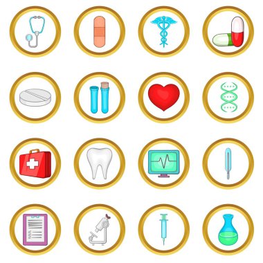 Tıp vektör set, karikatür tarzı