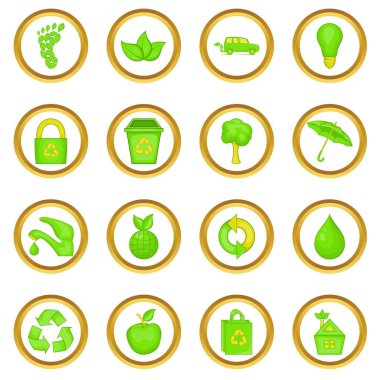 Doğa Vektör set, karikatür tarzı