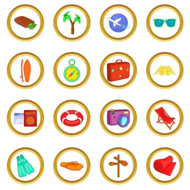 Seyahat vektör set, karikatür tarzı