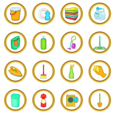 Ev öğeleri kümesi, karikatür tarzı vektör