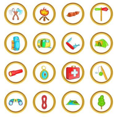 Vektör set kamp, karikatür tarzı