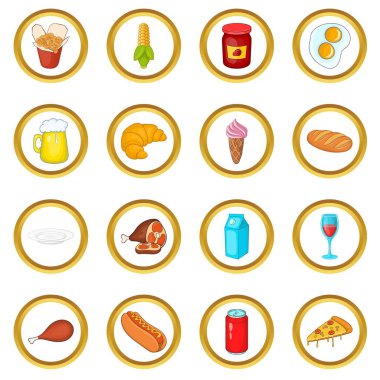 Gıda vektör set, karikatür tarzı