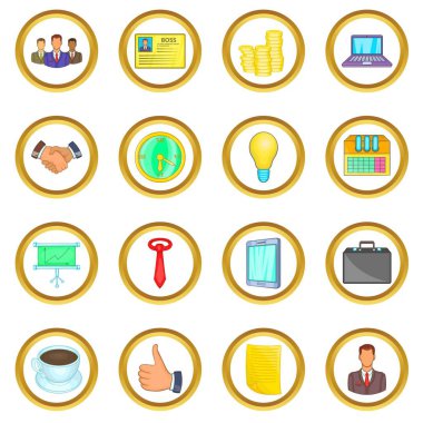 İşadamı vektör set, karikatür tarzı