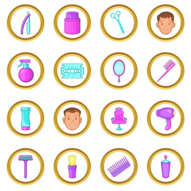 Berber vektör set, karikatür tarzı