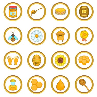 Arı kovanı vektör set, karikatür tarzı