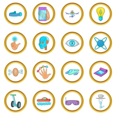 Yeni teknolojiler kümesi, karikatür tarzı vektör