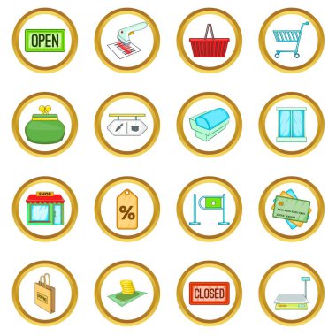 Perakende vektör set, karikatür tarzı