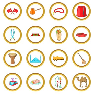 Türkiye'de vektör set, karikatür tarzı