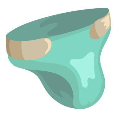 Bebek bezi ikonu, çizgi film tarzı.