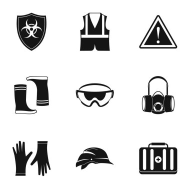 Onarım Araçları Icons set, basit tarzı