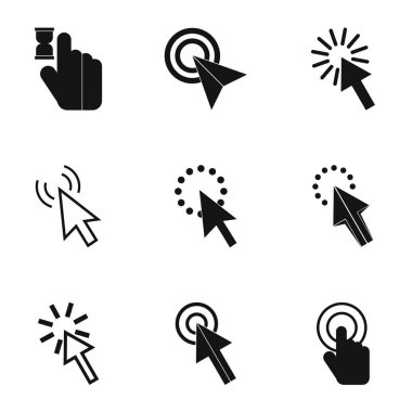 İmleç Icons set, basit tarzı