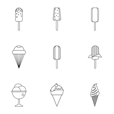 Dondurma Icons set, anahat stili