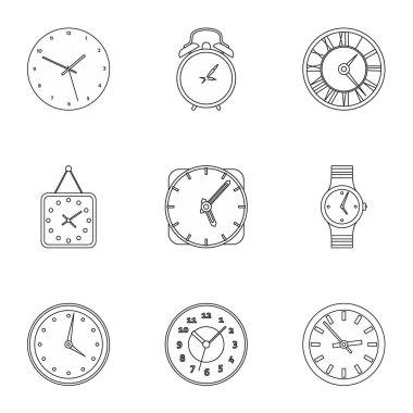 Saat simgeler ayarı, anahat stili