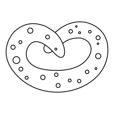 Tuzlu kraker simgesi, anahat stili