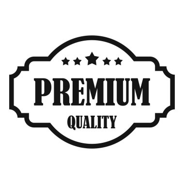 Premium Kalite etiketi simgesi, basit tarzı