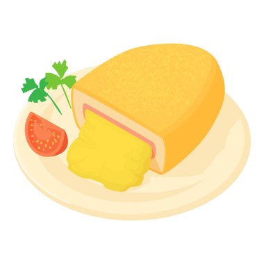 Kiev pirzola simgesi, karikatür tarzı