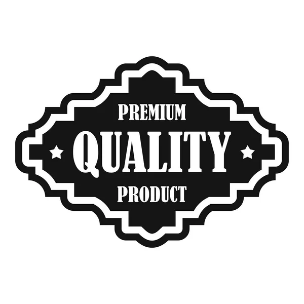 Ícone de etiqueta de produto de qualidade premium, estilo simples — Vetor de Stock