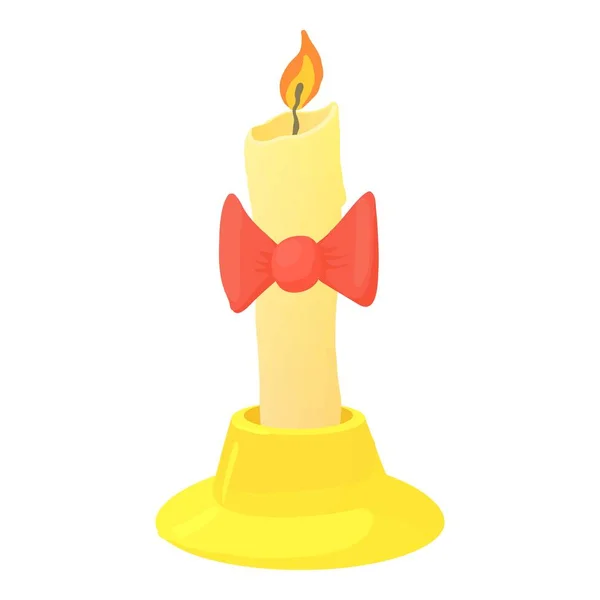 Candle icon, cartoon style — Stock Vector