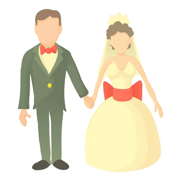 Icône de mariage, style dessin animé — Image vectorielle