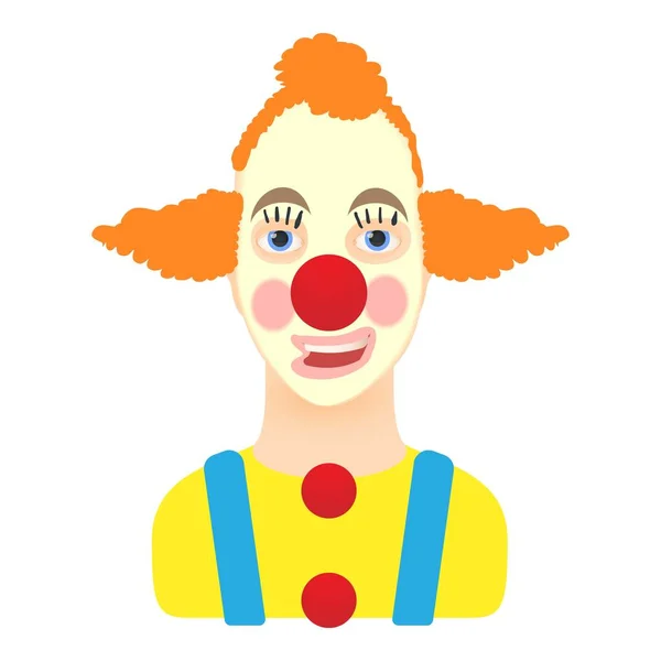 Icono de payaso, estilo de dibujos animados — Vector de stock