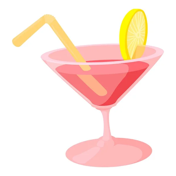 Cocktail ikon, tecknad stil — Stock vektor