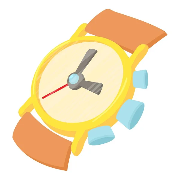 Horloge pictogram, cartoon stijl — Stockvector