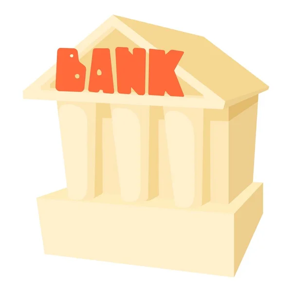 Icône de la banque, style dessin animé — Image vectorielle