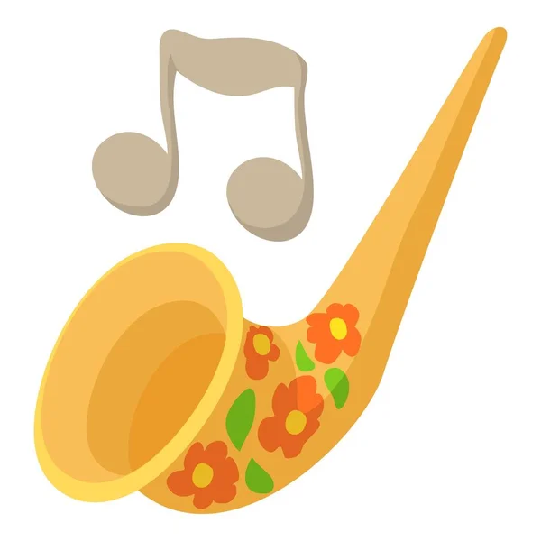 Saxophone icon, cartoon style — Stock Vector