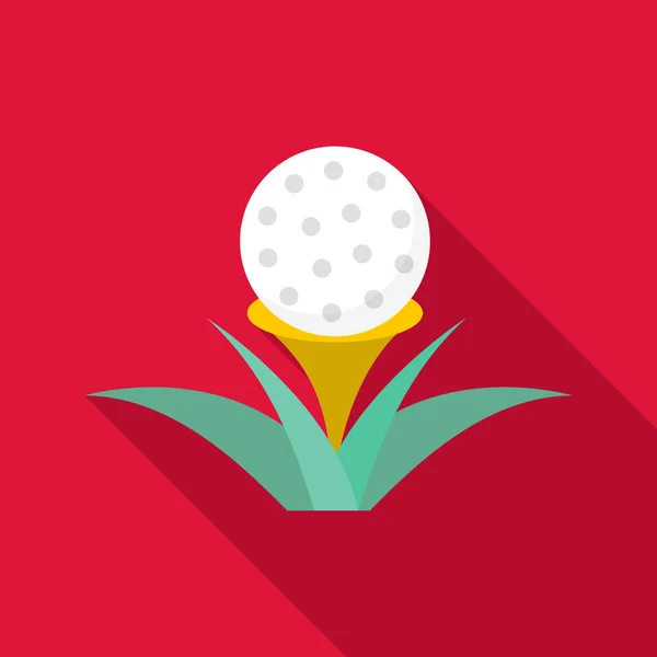 Icône balle de golf, style plat — Image vectorielle