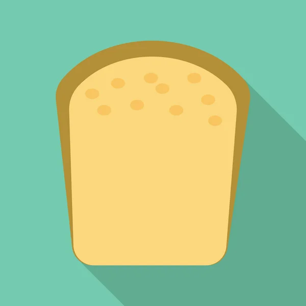 Icona del pane, stile piatto — Vettoriale Stock