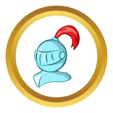 Ortaçağ kask vektör simgesi, karikatür tarzı