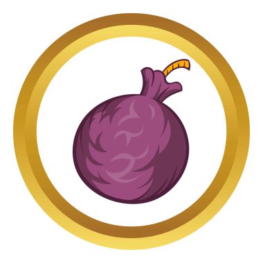 Ninja duman bombası vektör simgesi, karikatür tarzı