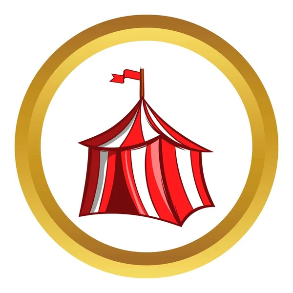 Medieval knight tent vector icon, cartoon style — Stock Vector