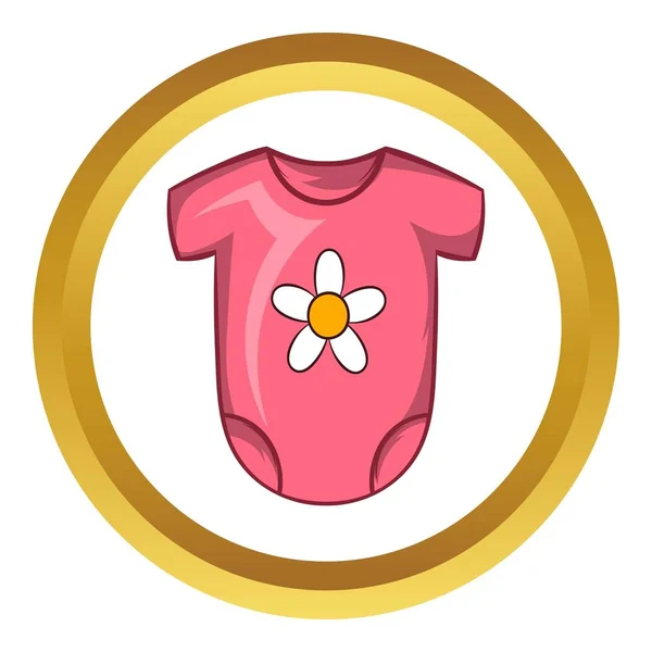 Rosa Baby Body Vektor Symbol, Cartoon-Stil — Stockvektor