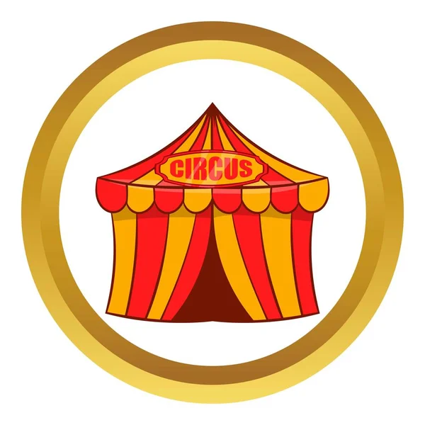 Tente de cirque icône vectorielle, style dessin animé — Image vectorielle