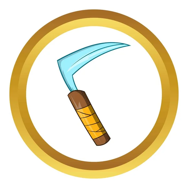 Kusarigama ninja weapon vector icon, cartoon style — Stock Vector