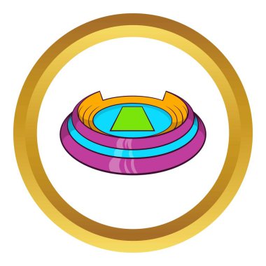 Yuvarlak Spor Stadyumu vektör simgesi