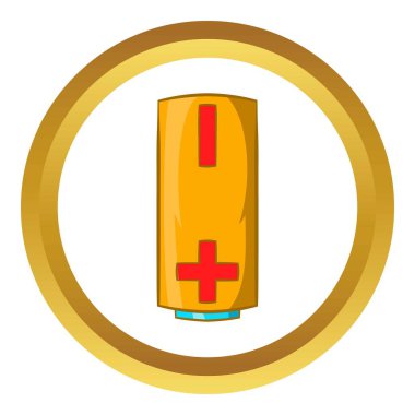 Sarı pil vektör simgesi