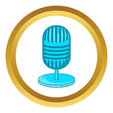 Retro mikrofon vektör simgesi