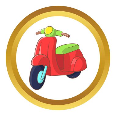 Kırmızı scooter vektör simgesi