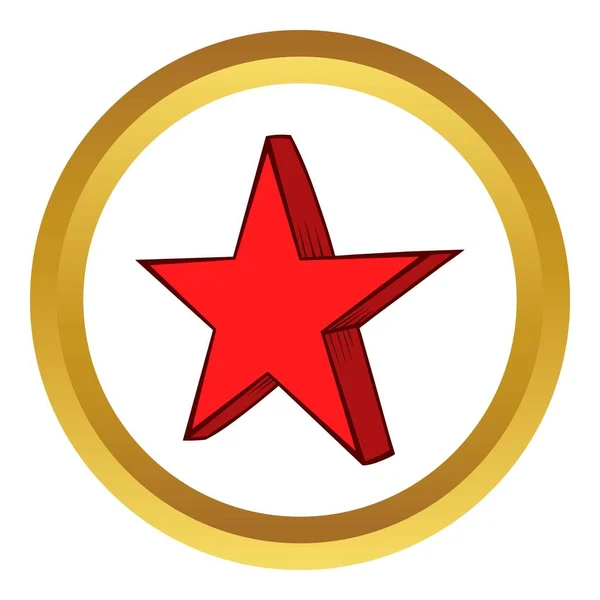 Ícone de vetor estrela, estilo dos desenhos animados — Vetor de Stock