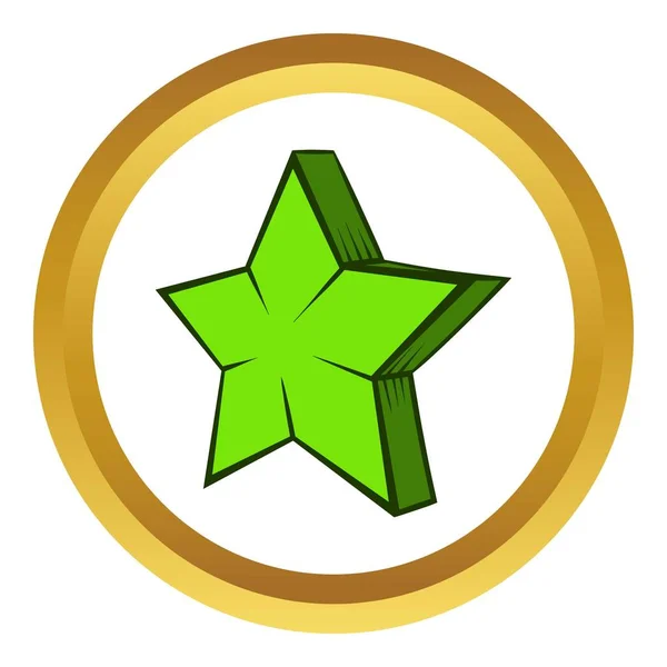 Stjärnan vektor ikon, tecknad stil — Stock vektor