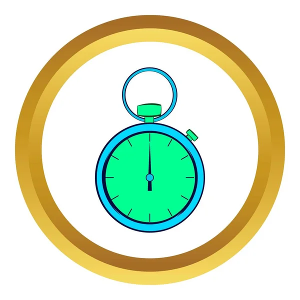 Reloj de bolsillo icono de vector, estilo de dibujos animados — Vector de stock