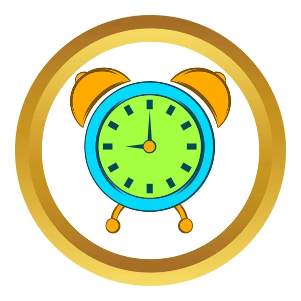 Reloj despertador icono de vector, estilo de dibujos animados — Vector de stock